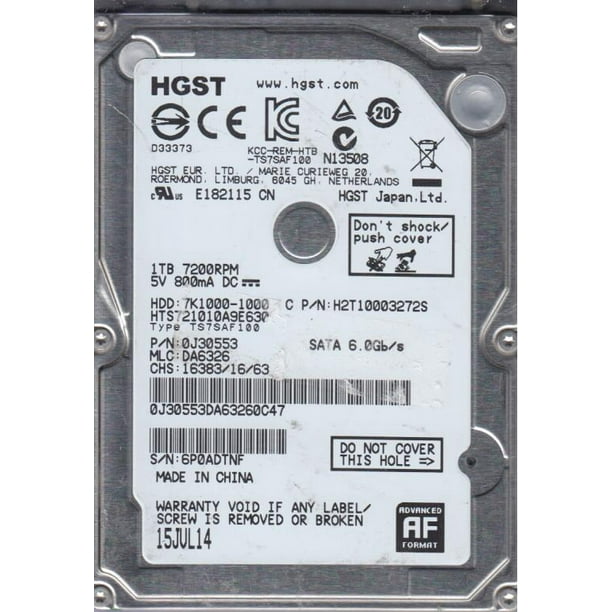 HITACHI HTS721010A9E630 HD 2.5 1TB SATA3 7200RPM 9.5MM HITACHI HTS721010A9E630 HITACHI HTS721010A9E630 HD 2.5 1TB SATA3 7200RPM 9.5MM HITACHI HTS721010A9E630